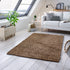 Wollteppich Natur | Reine Schur-Wolle Handweb Teppich im Skandinavischen Design | Braun Multi